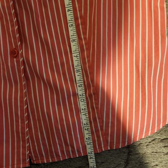 Peach Striped Dress Shirt (Petite) - Picture 4 of 4